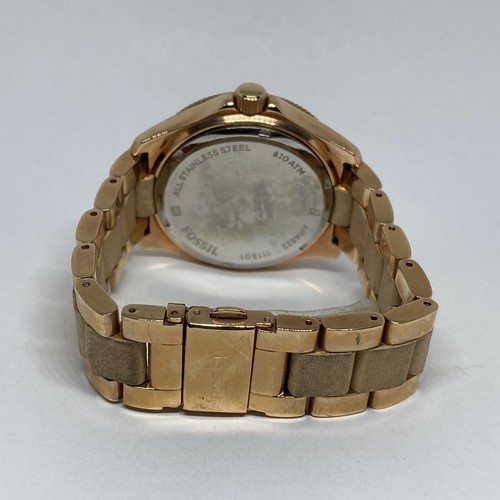 Fossil AM4622 Women's Rose Gold Stainless Steel Analog Dial Quartz Watch UC430 - Picture 9 of 12