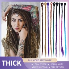 1/3/5Packs Handmade Soft Dreadlock Hair Extension Ombre Straight Dread Locks USA