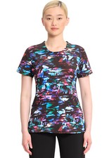 Kaleidoscopic Cherokee Scrubs Infinity Round Neck Top CK609 KLSP