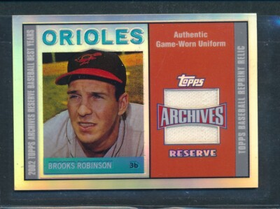 2002 Topps Archives Reserve Reprint GU Jersey Relic #TRR-8R: BROOKS ROBINSON
