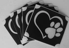 bm604 TEMPORARY GLITTERTATTOO 10 x stencil heart paw glitter tattoo L@@K!