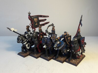 Games Workshop Warhammer Bretonnian Grail Knight Unit Metal x 5 inc command