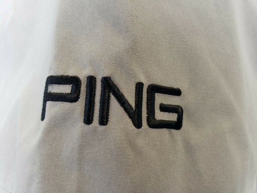 PING Collection Mens Golf Polo Shirt Size L Beige Lined QD7 - Picture 4 of 8