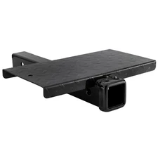 RecPro Trailer Hitch Step for 2" Hitch Receiver Black Diamond Plate Surface