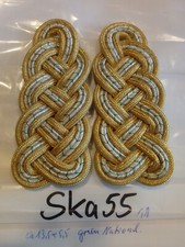 Schulterstücke Auflage General golden - silbern mit grün neu (ska55)