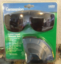 Companion Laser Level / Glasses Set Tool Belt Storage Pouch Magnetic Base NEW