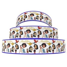 Aladdin And Jasmine Themed 1" Wide Repeat Ribbon Sold in Yards - USA SELLER