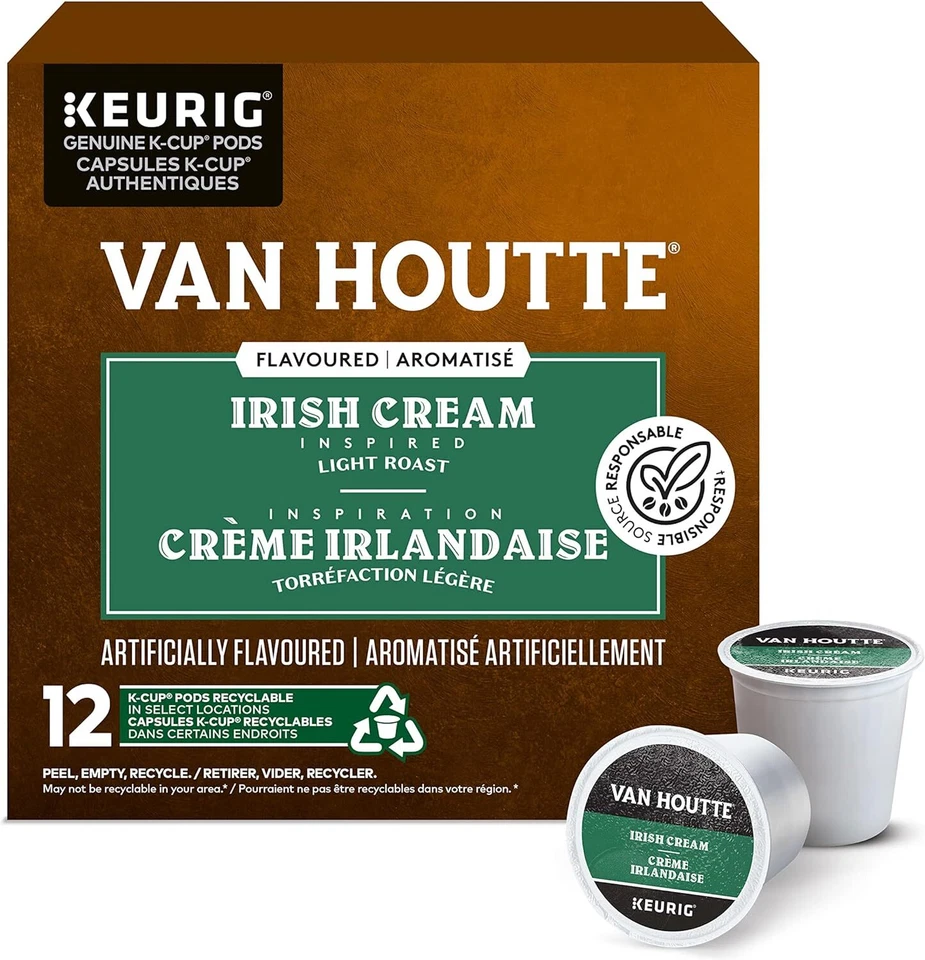 Café crema irlandés Van Houtte 24 a 144 K tazas elige cualquier tamaño ENVÍO GRATUITO Foto 2 de 3
