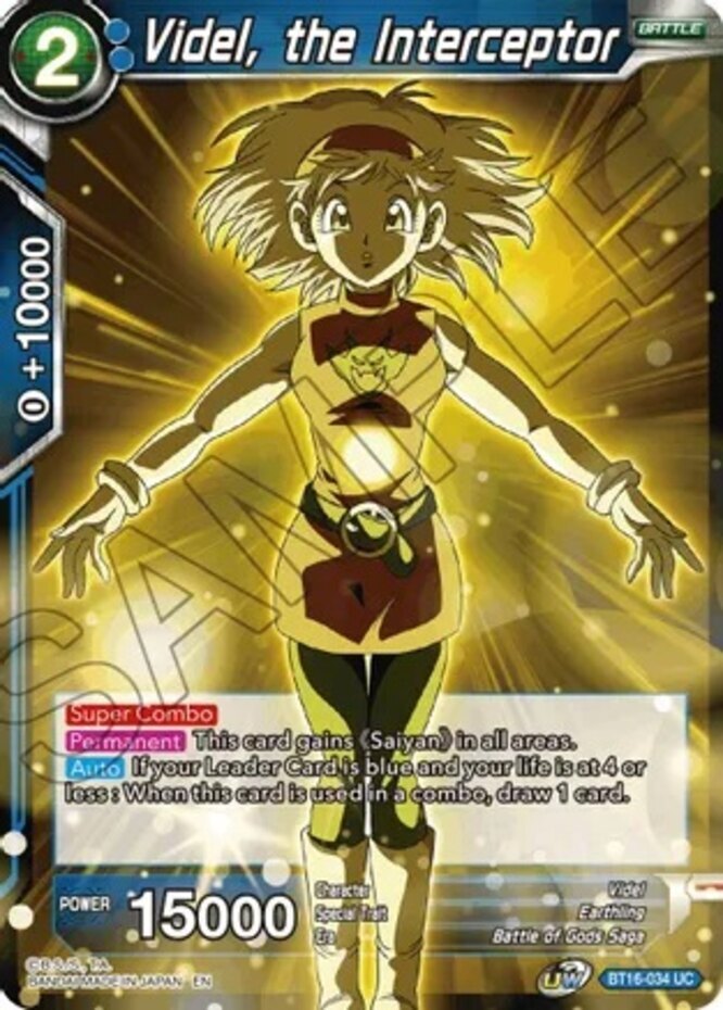 NM-Mint DBS:M Videl, the Interceptor - BT16-034 - UC Realm of the Gods (BT16) DB