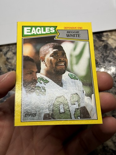 REGGIE WHITE BOX CUT OUT 1987 TOPPS PHILADELPHIA EAGLES Sharp - Picture 4 of 4