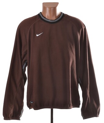 VINTAGE NIKE 1998/1999 BROWN SWEAT TOP JERSEY SIZE M