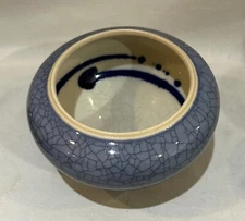 Andrew MacCorkindale Signed Studio Art Pottery Portland Crackle Glaze Vase 2.5" 