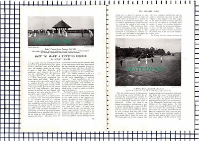 (7287) GOLF How To Make A Putting Course Henry Leach - 1909 2-teiliger Artikel
