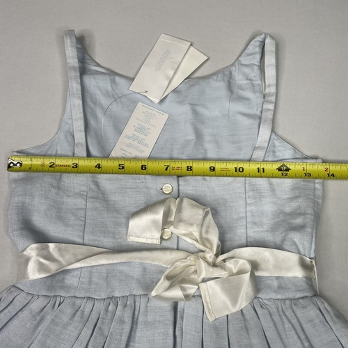 Ralph Lauren Girls Sz 10 Embroidered Ruffle Overlay Dress Sleeveless Fit & Flare - Picture 14 of 18