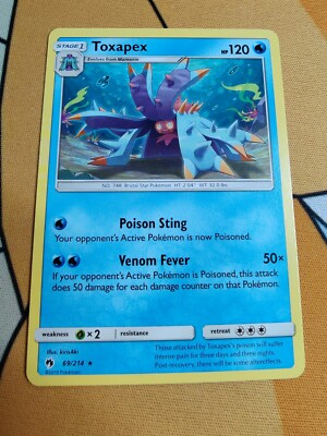 Toxapex | MINT | Lost Thunder 69/214 | Rare | Pokemon | eBay
