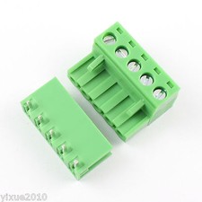 10Pcs 5.08mm 5 Pin Right Angle Screw Terminal Block Pluggable Plug Connector