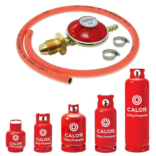 BOTTLE PRESSURE REGULATOR 1m ORANGE HOSE POL SCREW IN FLOGAS PROPANE CYLINDER - Picture 22 of 24