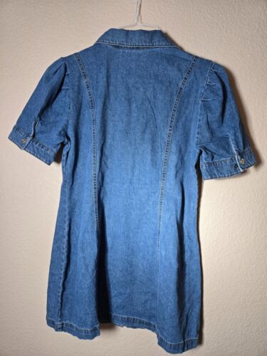 Sincerely Jules Denim Jean Button Down Dress LARGE Women's Junior's Collar - Picture 2 of 5