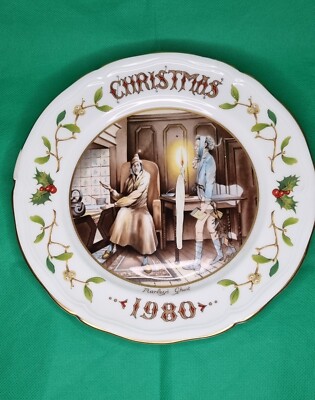 Aynsley Christmas Carol Sammler Teller 1980 Marleys Ghost