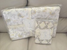 2pc Pottery Barn Kids Yellow/Gray Lara Crib Toddler Nursery Quilt  Toddler Sham