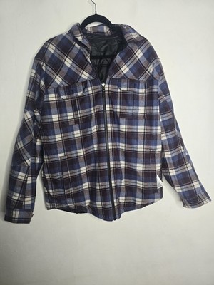 Ibex Aire L Large Reversible Flannel Lined Jacket Wool Blend Puffer