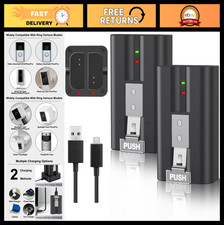 2-Pack Rechargeable Batteries for Ring Doorbell & Cameras, 6040mAh, Charger Incl
