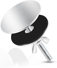 Kitchen Sink Hole Cover Faucet Stainless Steel Plug silvery