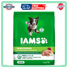 IAMS Proactive Health Minichunks Adult Dry Dog Food with Real Chicken, 30 lb. Ba