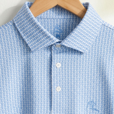  Rhoback UNC Old Well White Powder Blue Polo Bestseller Fashion Smart Casual