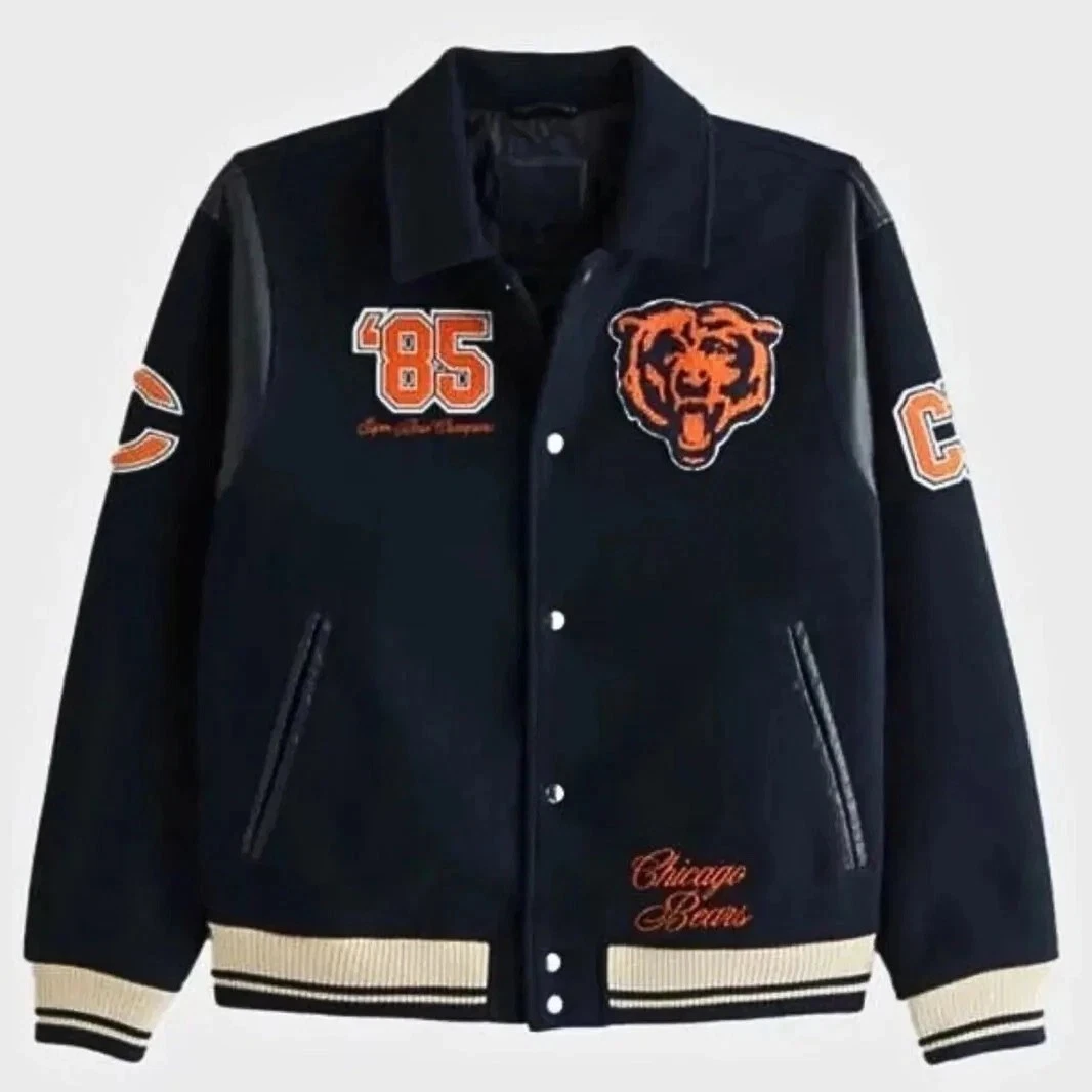 Chicago Football Varsity Bomber Jacket, Not Leather, Not Satin
