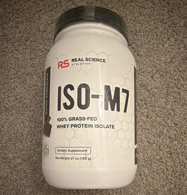 Real Science Athletics ISO-M7 Grass-Fed Whey Protein Isolate Powder 27 oz