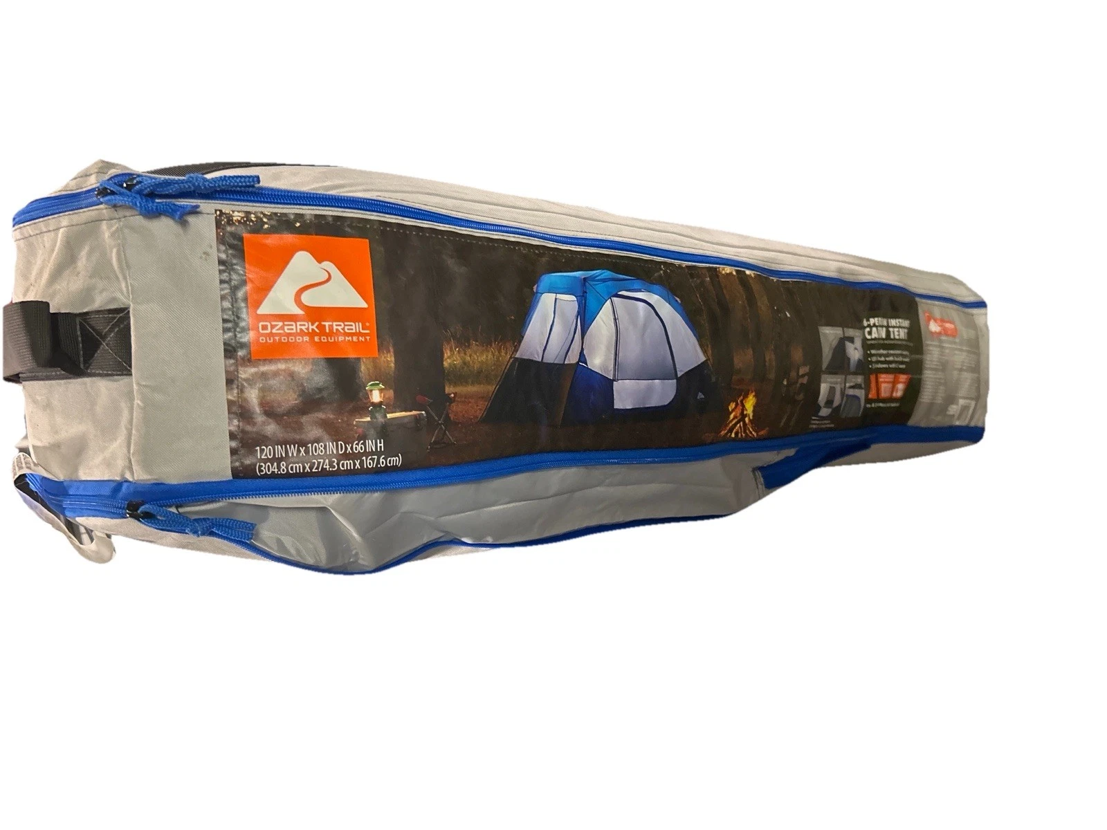 Ozark Trail 6 Person Dome Tent 10x9 Camping Shelter 66in Height w Carry Bag