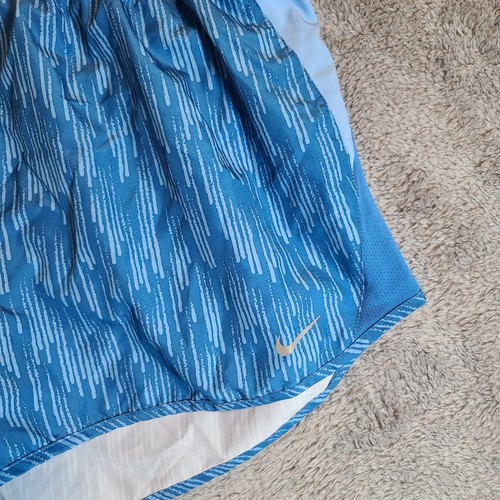 Nike Dri-Fit Pantaloncini da Corsa Donna Taglia XL Foderati Blu Logo Grafica... - Foto 2 di 21