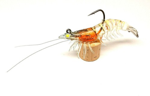 Manic Shrimp Soft Bait Lure Salmon Bass 3D Concept Jig 75mm 8.8g 2/0 - Picture 15 of 19