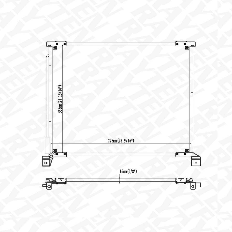 A/C Condenser for 2004-2010 Ford E-350 Super Duty E-450 Super Duty 6C2Z19712AB Foto 2 de 4