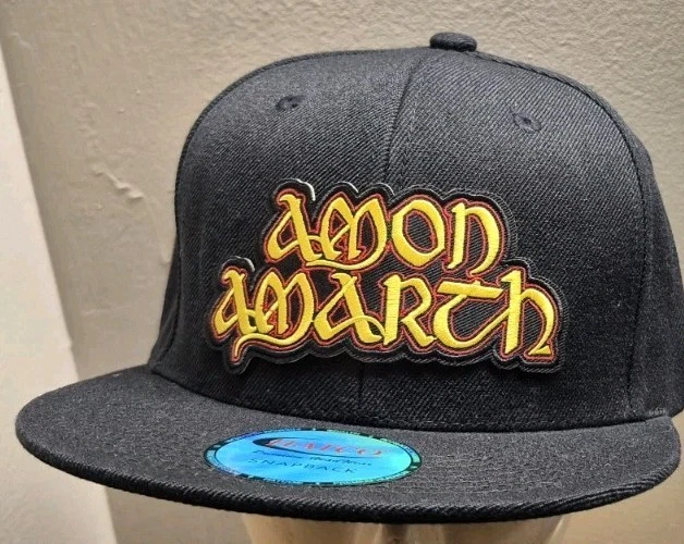 Amon Amarth Hat Solid Black Flat Bill Snapback Hat