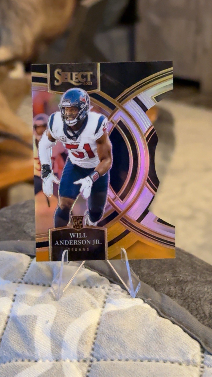 2023 Panini Select - Premier Level Will Anderson #125 Black & Gold Prizm Die-Cut