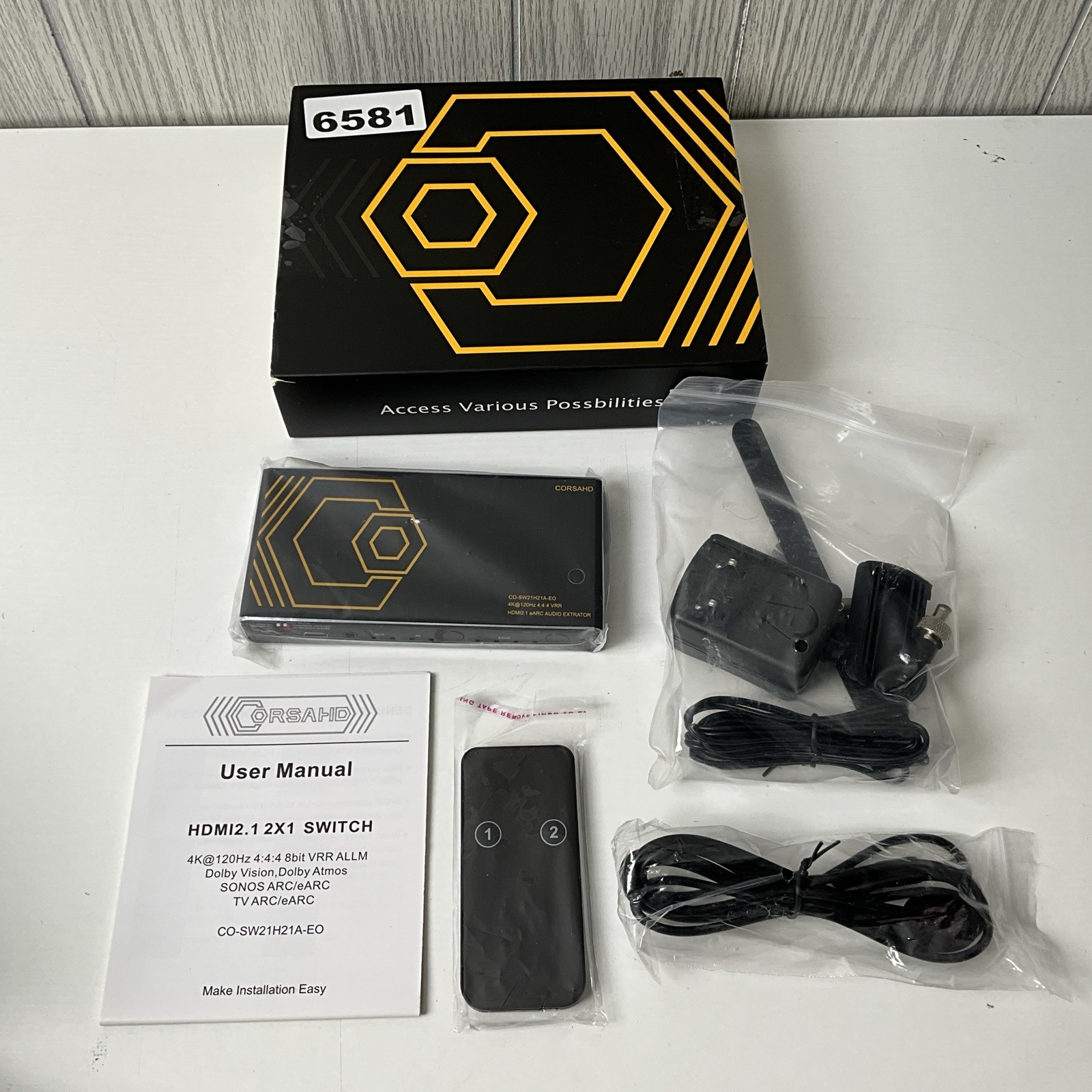 CORSAHDCO-SW41H21A-EO4K@120Hz4:4:4HDR8KHDMI2.1Switch4x1e-ARC