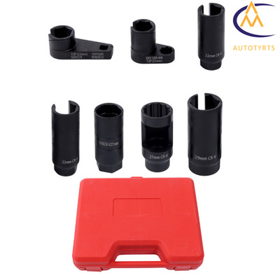 O2 Oxygen Sensor & Oil Pressure Sending Unit Master Sensor Socket Tool Set 7PCS