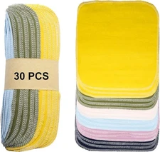 Reusable Paper Towels Washable — 30 Pack Zero Waste Paperless Paper Towel Abs...