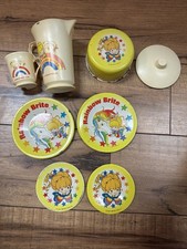 VTG Rainbow Brite  83 Hallmark Play Child Tea Set 1 Cup 4 Plates Pitcher/ Pot