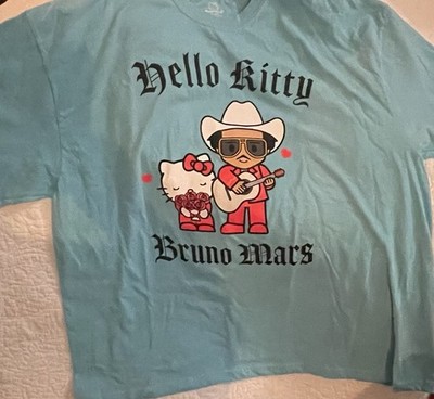 Hello Kitty x Bruno Mars shirt limited edition, not sold at shows