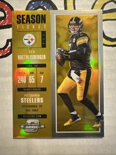 2017 Donruss Optic Ben Roethlisberger Gold refractor /10 Season Ticket  Big Ben