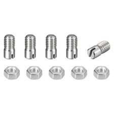 5Pcs Slotted Cylindrical Pin, M5 x 8mm 304 Stainless Steel Dowel with Nut