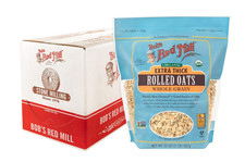 Organic Extra Thick Rolled Oats, 32Oz Pack of 4 - Non GMO, Whole Grain, Vegan,
