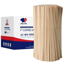 1000 Count Wooden Coffee Stir Sticks Bulk Wood Stirrers for Coffee and Tea Drink