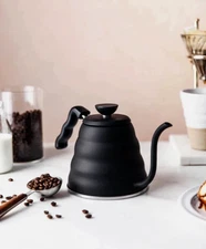 V60 "Buono" Gooseneck Drip Kettle 1200ml  Matte Black Pour Over Coffee New Trend