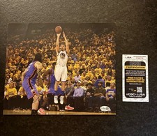 KLAY THOMPSON SIGNED AUTOGRAPH 10x12 PHOTO FOR WARRIORS CHAMP JSA COA