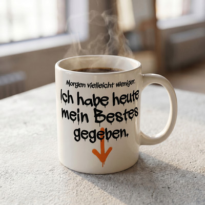 Tasse Bürohumor Ich habe mein Bestes gegeben Morgen weniger Kaffeebecher