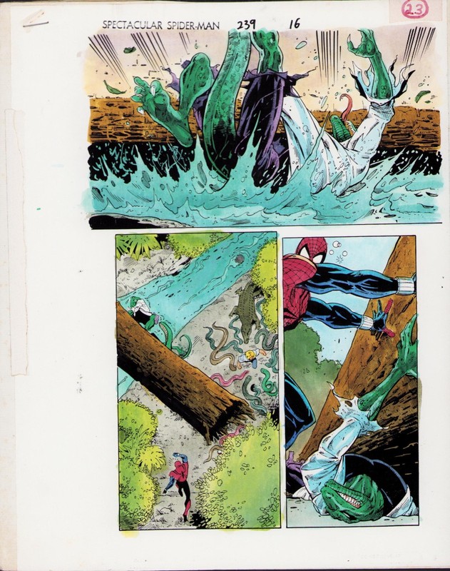 SPECTACULAR SPIDER-MAN #239 PG. 16 - COLOR GUIDE - ART BY JOHN KALISZ